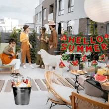 18 Pezzi Decorazioni a spirale da appendere a tema anguria per l'estate, forniture per feste di compleanno estive, spiaggia, piscina e attività all aperto
