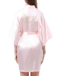 Bata de mujer para fiesta de cumpleaños, reina del spa, bata estilo kimono, bata de spa, bata de pijamada, bata de seda, bata de dormir, reina de cumpleaños, fiesta, regalo, decoración del hogar y el baño, verano, vuelta a la escuela