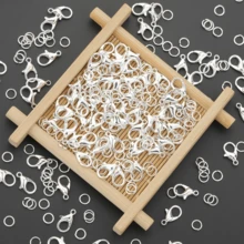 50/100/200 Pieces/Pack Jewelry Making Kit 25/50/100 Pieces Lobster Clasp 25/50/100 Pieces Open Jump Rings Pocket Closed Rings Handmade Bracelets Necklaces Earrings Accessories Parts