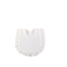 Set de 3 baberos de bebé con volantes y estampado floral de muselina suave - Multicolor - Ver 3