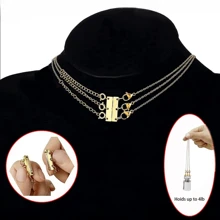 Necklace Separator For Layering Multi Necklace Layering Clasp Gold And Silver Magnetic Necklace Clasp For Layered Look, Necklace Connectors For Multiple Necklaces