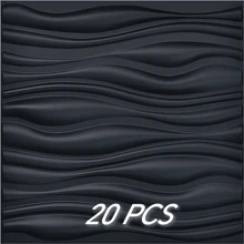 NKEN Panouri de perete 3D artistice cu model liniar. 29,4 x 29,4 cm, alb mat/negru. Material, inodor, ușor, ușor de instalat, rezistent la foc, impermeabil și la umezeală, potrivit pentru decorarea pereților în case, camere, băi, dormitoare și camere de zi. Ziua Mamei.