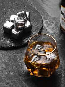 Set Of 8/6/4/2 Stainless Steel Ice Cubes, Reusable Ice Stones For Fast Cooling And