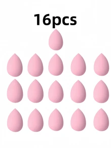 16 Pieces Mini Pink Brown Makeup Sponge, Mini Multi-Functional Makeup Sponge, Suitable For Liquid, Cream And Powder Cake, No Latex Makeup Sponge, Suitable For All Skin Types, Christmas Gift, Simple And Beautiful, Easy To Carry