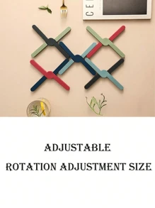 1 Pack Silicone Heat Resistant Mat Foldable Non-Slip Pot And Pan Mat Table Mat Plate And Dish Cross Holder Coaster Kitchen Table Mat