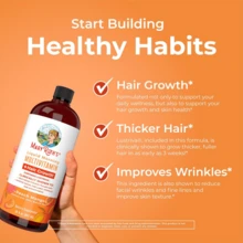 Abronikey Liquid Multivitamin For Women With Lustriva® For Hair Growth | Biotin 10,000mcg, B-Complex, Vitamin D & C | Supports Thicker Hair, Skin Texture & Fine Lines | Peach Mango | 15.22 Fl Oz | Ages 18+ - Pack of 1 - 查看 6
