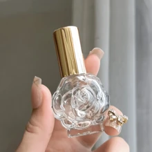 1 Set Refillable 10ml Rose Flower Spray Perfume Bottles, Multi-Color, Convenient For Travel, Suitable For Perfume, Essential Oil, Toner, Skincare Products Back To School