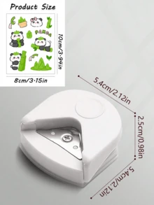 1 件装圆角器 R4 倒角卡片纸照片切割圆角塑料薄膜圆角器卡片直角尖角切角器纸张圆角器打孔器 - 彩色 - 查看 10