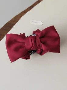 Kẹp tóc nơ bằng lụa satin, kẹp tóc nơ xinh xắn cho nữ, kẹp tóc bằng polyester và acrylic, hàng mới về cho mọi mùa, kẹp tóc hàm, kẹp tóc cài đầu, kẹp giữ tóc, kẹp càng cua, phụ kiện tóc mùa thu đông cho nữ, trang phục đi nghỉ mát, mùa hè, đi biển, kỳ nghỉ, du lịch, lễ hội, tiệc tùng. - Màu Đỏ Sâu - Xem 5