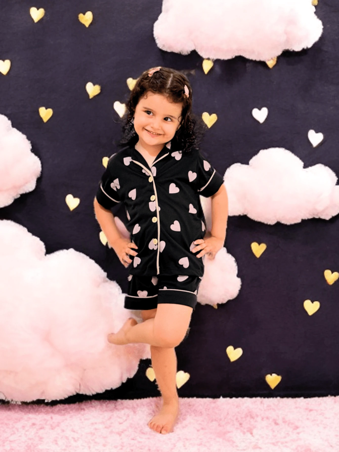 American Pajamas For Children Short Children's Girl Comfort Blouse Short Doll - màu đen - Xem 1