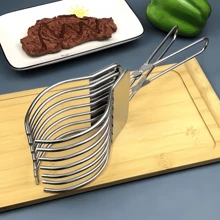 Affettatrice/taglierina in acciaio inossidabile per prosciutto, pane, carne arrosto, con morsetto per pane, multifunzionale per uso domestico e barbecue all aperto