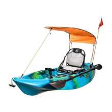 CuisinSmart Sun Shade Canopy For Kayak Boat Canoe,Waterproof Sun Shade Awning Top Cover For Single Person,Portable Universal Awning Canopy With Storage Bag For Outdoor Fishing,Orange - Orange - View 2