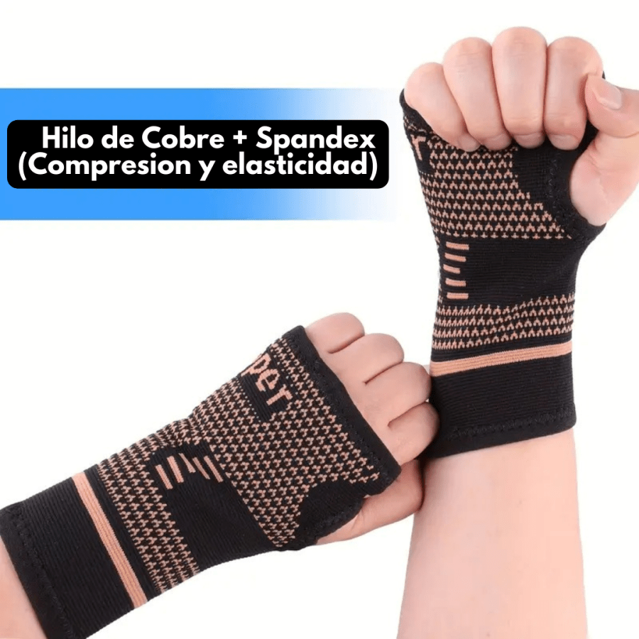 Copper Ion Compression Wrist Sleeves Elastic Nylon Hybrid Support Wristbands Suitable For Sports, Fitness Workouts And Typing Stretch Design(Single Pack) Gym Gym Wristbands Accessories