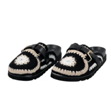 Sandálias rasteiras femininas - Preto - Ver 2