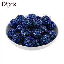 12 件，20 毫米时尚亚克力珠（包括雪花形亚克力珠）适用于 DIY 手工艺品、珠笔、钥匙扣吊坠等 - 彩色 - 查看 16