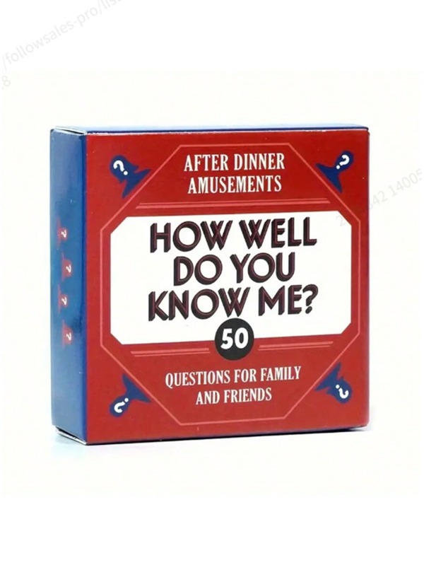 Mini Fun Trivia Game Box - "How Well Do You Know Me?" - Family/Friends Party Game Cards,Board Games, Card Games