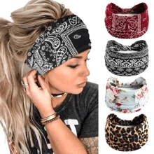 1 pieza Diadema deportiva de colores para absorber el sudor, banda para la cabeza para proteger la frente, diadema casual turbante tipo diadema para absorber el sudor