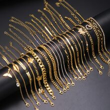 22pcs/7pcs Durable Bohemian Style Beaded Bracelets With Crystal Decor - Zinc Alloy Material - Suitable For Party, Beach And Daily Wear