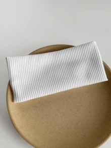 1 件简约针织头带学院风街头风格运动头带粉色黑色白色多色可选男女均可使用发饰全年配饰头巾头带吸汗带，发带 - 白色 - 查看 2