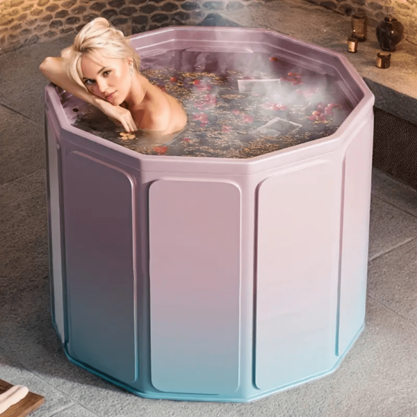 Banheira Dobrável SPA Adulto Banheira Ofurô Profissional Sem Montagem Armazenamento Fácil