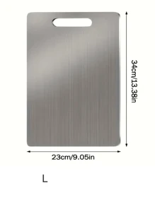 Planche à découper en acier inoxydable - Double face, résistante à la rouille, pour la viande, les fruits et les légumes - Tapis à découper de cuisine haut de gamme avec une hygiène améliorée