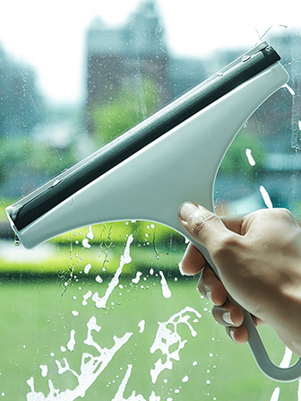 1 pièce Outils professionnels de nettoyage de verre pour le nettoyage de fenêtres, Ustensile de nettoyage de verre domestique, Grattoir de verre, Raclette de nettoyage réversible