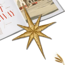 1pc Christmas Star Embroidered Hot Melt Patch, DIY Clothing Decoration Fabric Applique Accessory