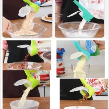 1 件防漏夹食品袋密封器，可重复使用的塑料防溢零食袋夹，带倾倒口 - 彩色 - 查看 4