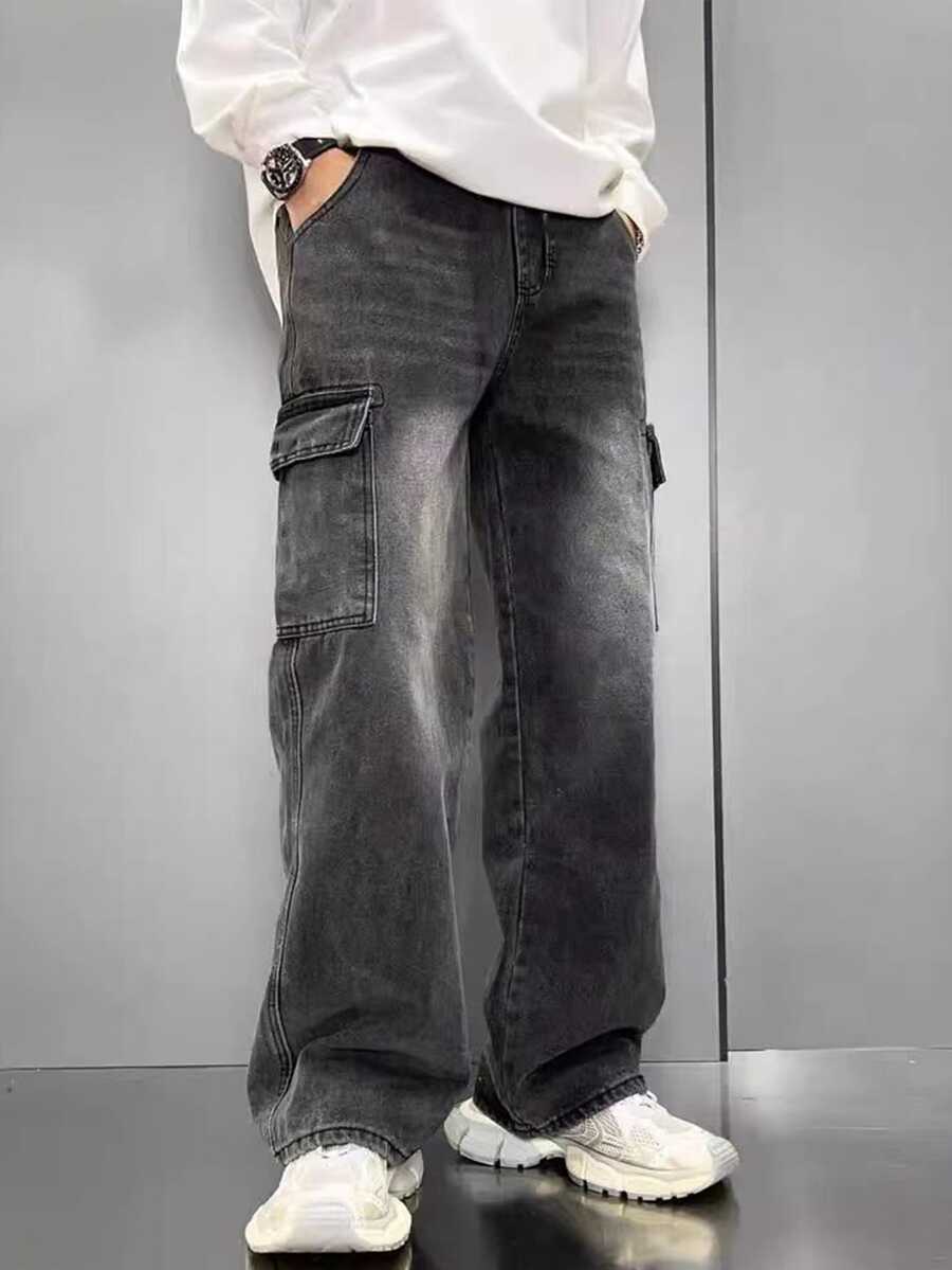 Boys' Black Denim Jeans, Teenager Teen Boy' Spring Autumn Washed Casual ...