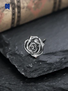 Rose Flower Ear Studs, Retro & Ear Cuff Earrings For Men - Multicolor - View 4