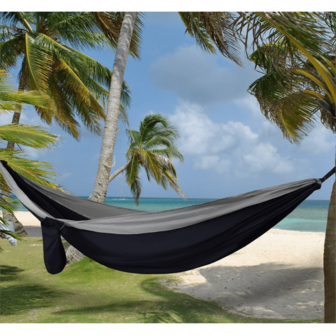 双人便携式露营吊床，适合室内外使用，带树带，户外露营装备