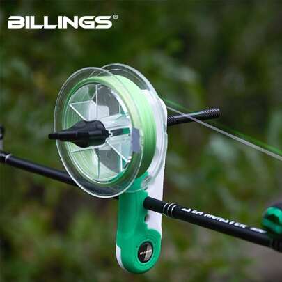 BILLINGS Fishing Line Spooler,Adjustable Various Coil Sizes Fishing Line Spooling Tool,Portable Line Spooler For Spinning Reels And Casting Reels