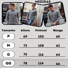 Men's Knitted Sweater Thick Mesh Cold Weather Blouse Round Neck High Quality - 淺灰色 - 查看 4