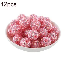 12 件，20 毫米时尚亚克力珠（包括雪花形亚克力珠）适用于 DIY 手工艺品、珠笔、钥匙扣吊坠等 - 彩色 - 查看 6