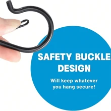 Heavy-Duty Metal Screw Hooks For Indoor/Outdoor Use - Perfect For Hanging Plants, LED Lights, Wind Chimes & Garage Decor