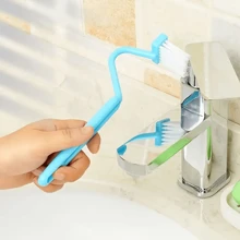 3pcs/Set Toilet Brush With Extended Handle, V-Shaped Plastic Corner Cleaning Brush, Suitable For Bathroom And Outdoor, No Battery Needed, Bendable, Blue, Green, Pink Colors