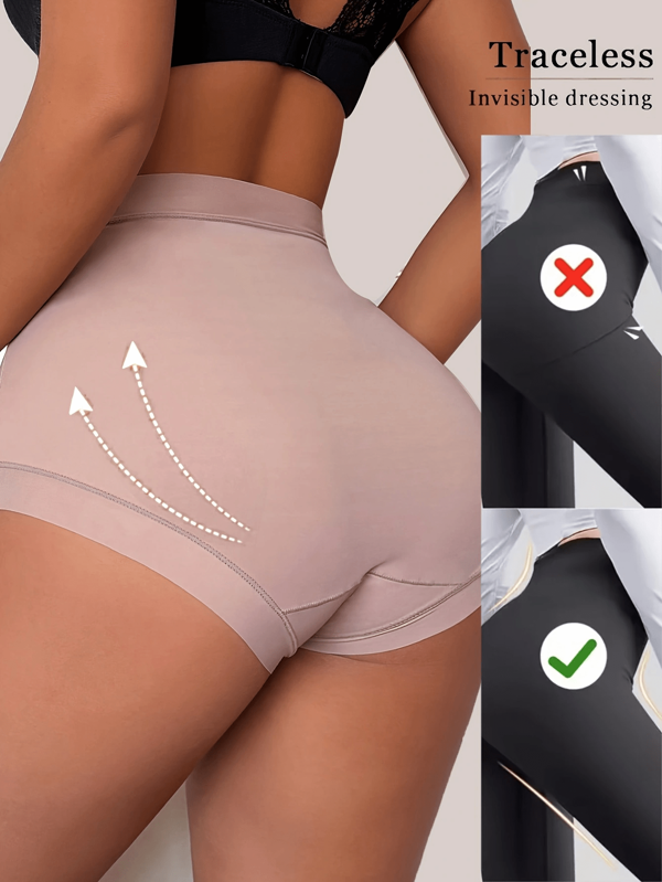 1 pieza Bragas de control de abdomen sin costuras y de cintura alta para mujeres, con pierna invisible, cómodas y transpirables, éxito de