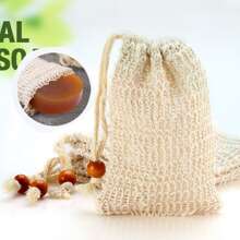3/5pcs Natural Sisal Soap Saver Bags, Used For Lathering & Drying Soap, Exfoliating Bath, Shower, Hand Washing, Massage
