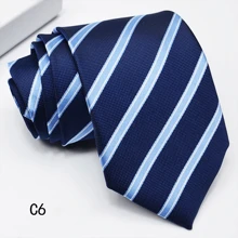 1pc Colored Woven High Density 8cm Navy Blue Twill Business Tie
