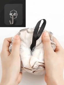 4PCS High-Grade Bath Ball, New Bath Flower, Soft And Durable Cute Girl Bath Ball, Bath Back Rubbing Bath Ball, Loofah Bath Ball, Soft Loofah Bath Ball, Loofah Bath Ball Towel With Drawstring, Body Bath Sponge, Loofah Bath Towel For All Skin Types