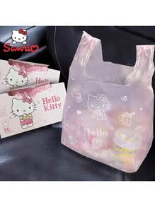 Sanrio 10PCS/50PCS Sanrio Official Licence Cute Y2k Printed Kitty Garbage Bag Portable Tank Top Design - Perfect For Desktop, Travel, And Outdoor Neat Car Garbage Bag