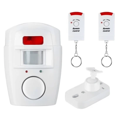 Kit Alarme Residencial Sem Fio Sensor De Presença + 2 Controles + 1 Suporte De Fixação.