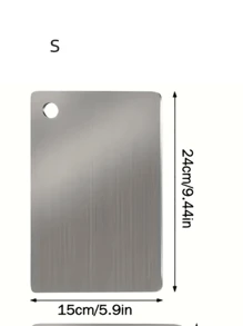 Planche à découper en acier inoxydable - Double face, résistante à la rouille, pour la viande, les fruits et les légumes - Tapis à découper de cuisine haut de gamme avec une hygiène améliorée