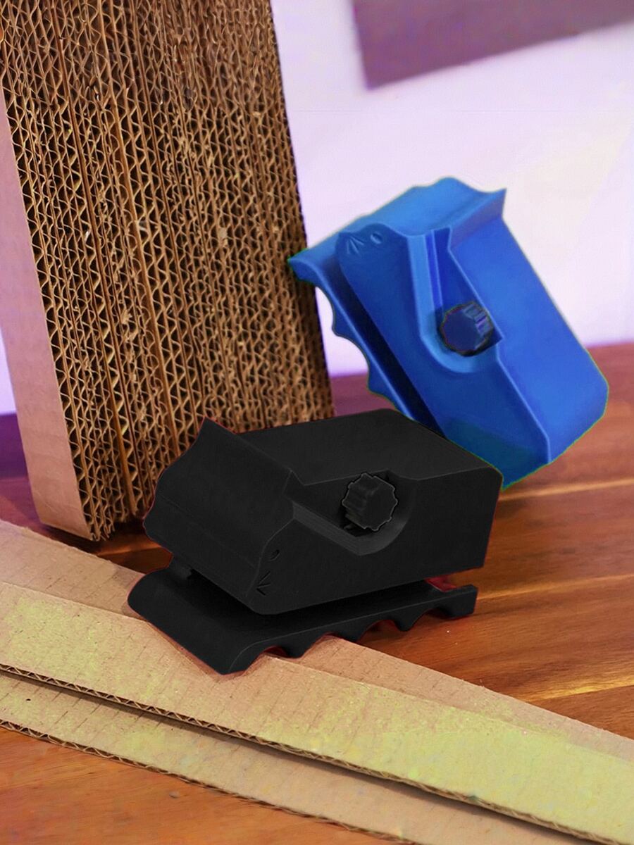 1个猫抓板纸板切割器，3D打印手持式纸张切割工具，猫抓板纸板条切割机，送给爱猫人士的完美礼物 - 彩色 - 查看 1