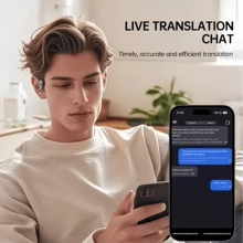 Original 144 Languages Ear Hanging Sport Headphone Translator Wireless BT AI Real-Time Language Translation Earphones For Travel Business