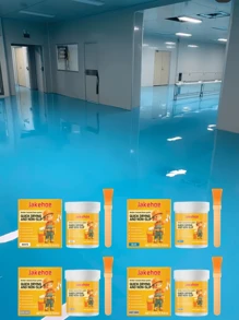 100g Peinture de sol antidérapante à base d'eau époxy, 4 couleurs, revêtement de sol et imperméable de longue durée