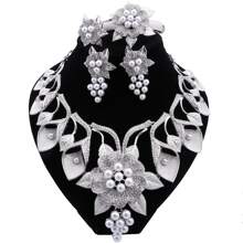 Vintage Luxury Artificial Crystal & Pearl Statement Necklace, Earrings, Bracelet, And Ring Set, 18K Gold Plated Synthetic August Birthstone Jewelry Set For Women, Perfect For Wedding And Party Occasions - Valentine's Day Gift-Compatible