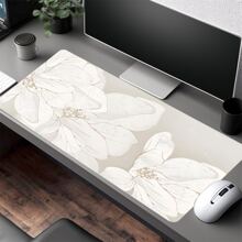 Mouse pad floral, arte estética, tapete de mesa 35,4 x 15,7 polegadas, acessórios de mesa de escritório, base de borracha, decoração de escritório com borda costurada, mousepad antiderrapante para escritório, casa, sala de informática, decoração como presentes para homens, mulheres, amigos, aniversários, materiais escolares, volta às aulas