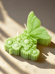 1 pieza Molde de silicona con diseño de flores y mariposas para hacer velas aromáticas artesanales del Día de la Madre, molde DIY para decoración de mariposas, molde de yeso, molde de pegamento, molde de piedra difusora y resina, fácil de hacer, quitar y limpiar