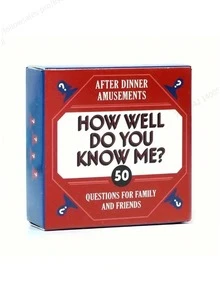 迷你趣味问答游戏盒 - “你对我了解多少？” - 家庭/朋友聚会游戏卡、棋盘游戏、纸牌游戏 - 彩色 - 查看 10